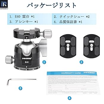 INNOREL 一脚・K&F（自由雲台） Amazon | INNOREL 自由雲台 小型 ボール雲台 微動雲台 ハンドル